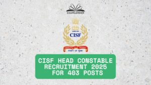 CISF Head Constable Recruitment 2025