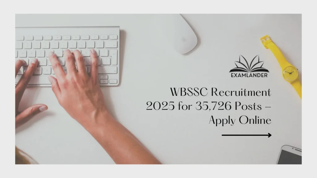 WBSSC Recruitment 2025 for 35,726 Posts - Apply Online